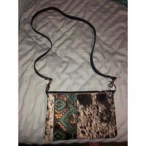 Holy Cow Couture Leather And cowhide purse